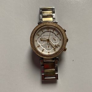 Michael Kors Silver and Gold Watch